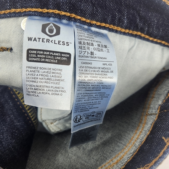 Levi's 505 Men's 36x30 Dark Wash Stretch Blue Jeans 99% Cotton NWT - Picture 7 of 8